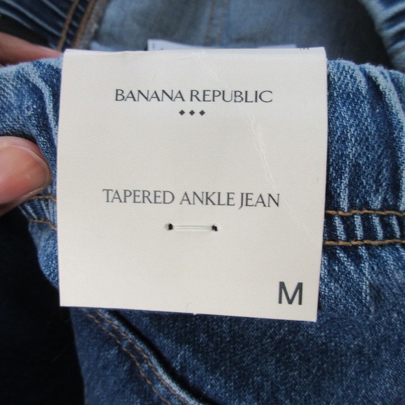 Banana Republic Tapered Mid Rise Ankle Jeans Women M Stretch Pull On Jogger 642 - Picture 4 of 14